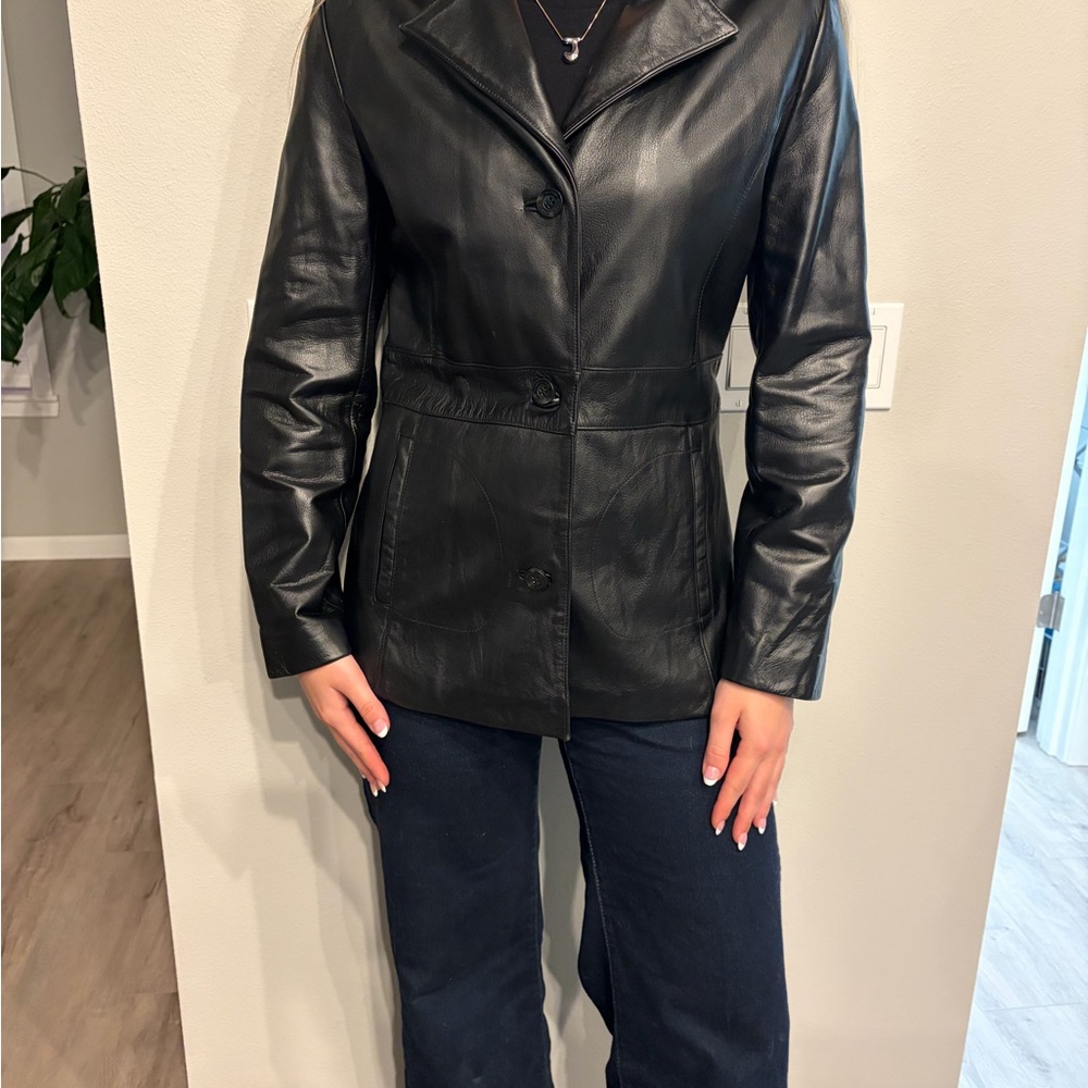 Wilson’s Leather Women's Black Leather Jacket Vintage